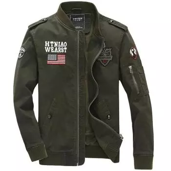 Мужская куртка Flying Tigers Air Force One из немецкого стираного хлопка больших размеров M хаки