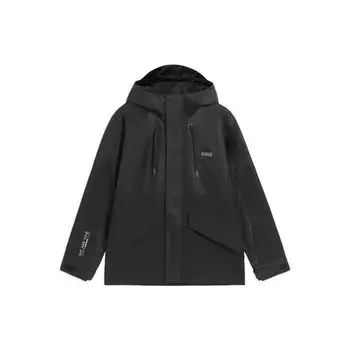 Мужская куртка Li-Ning Wade Series, однотонная, объемная, свободного кроя, с капюшоном, черная, AFDS061-1 XL