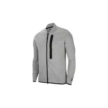 Мужская куртка Nike Tech Fleece с длинным рукавом и воротником-воронкой серая CZ1797-063 S