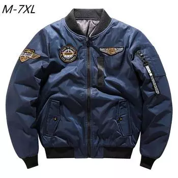 Мужская куртка Осенняя бейсбольная форма Куртка 7XL чёрный