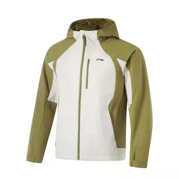 Мужская куртка-реглан с флисовой подкладкой и цветными блоками Li Ning Fitness Series Three-In-One, цвет: желтый, ящерица, коричневый AWBU009-7 S