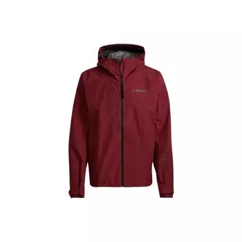 Мужская куртка с капюшоном и принтом логотипа Adidas Terrex Gtx Paclite J, кирпично-красная HH9183