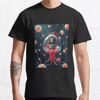 Мужская мода повседневные футболки с короткими рукавами Alien Elf oversize S чёрный