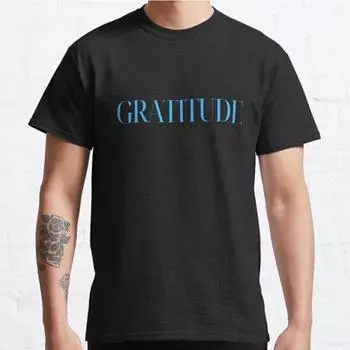 Мужская мода повседневные футболки с короткими рукавами Gratitude Classic Oversize S чёрный