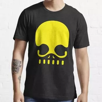 Мужская мода повседневные футболки с короткими рукавами Fairy Tail Blue Skull Symbol Black Tees Oversize футболки S чёрный