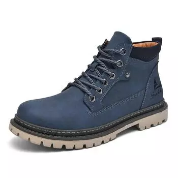 Мужская обувь Модные ботинки средней высоты Tooling Boots Осенние высокие ботинки Martin в британском стиле Ботинки Tooling Shoes Ботинки Модные мужские ботинки Tooling Boots 38 коричневый