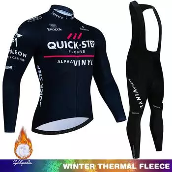 Мужская одежда для велоспорта 2024 года, мужской комбинезон Maillot Bib Quick Step, комплект одежды, брюки, спортивная одежда для горных велосипедов, полный спортивный костюм, рубашка для мужчин Asian size - XS