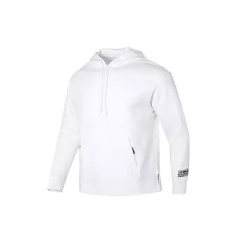Мужская однотонная толстовка с капюшоном Under Armour на шнурке, белая 1377173-100 L