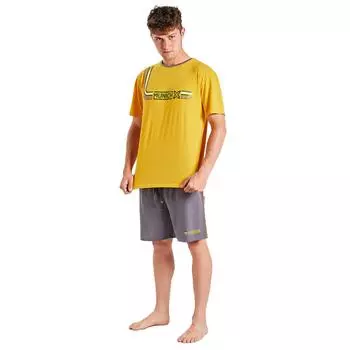 Мужская пижама с короткими рукавами MUEH0150 S жёлтый