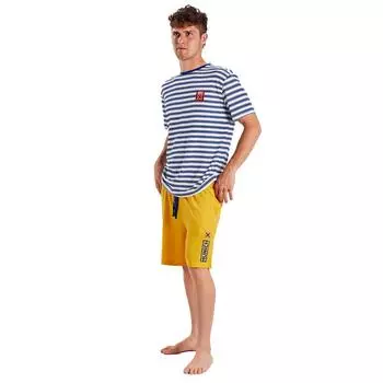 Мужская пижама с короткими рукавами MUEH0250 XXL синий