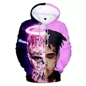 Мужская подростковая толстовка с капюшоном Rapper Star 3D Print, весна и осень-зима, последняя теплая утолщенная куртка 24-25, свитер, унисекс-топ S
