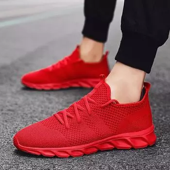 Мужская повседневная обувь Flyknit Mesh размера 47, лето 2023 г. для пар и студентов 40 чёрный