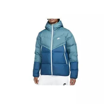 Мужская пуховая куртка с капюшоном Nike Sf Windrunner, верхняя одежда, синяя DD6796-415