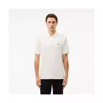Мужская рубашка-поло LACOSTE L1212 с коротким рукавом [Off White] 004