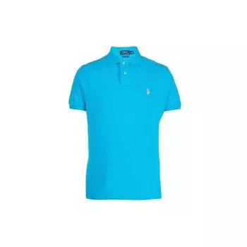 Мужская рубашка поло с коротким рукавом и вышитым логотипом Polo Ralph Lauren, цвет синий 710782592-023 XL