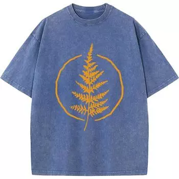 Мужская рубашка с короткими рукавами Plant Que Gold Version, модная повседневная стираная футболка, винтажная летняя хлопковая отбеленная футболка S