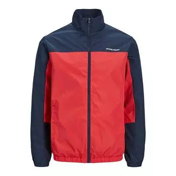 Мужская сине-красная ветровка на молнии JACK & JONES M красный