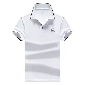 Мужская ST-Shirt Корейская рубашка поло с коротким рукавом Летняя футболка M синий