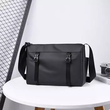 Мужская сумка через плечо большой емкости Oxford Crossbody Bag Nylon чёрный