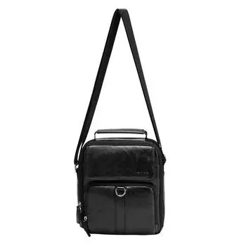 Мужская сумка Senior Sense Commuter PU Crossbody Bag Fashion All-in-one Женская водонепроницаемая износостойкая сумка через плечо чёрный