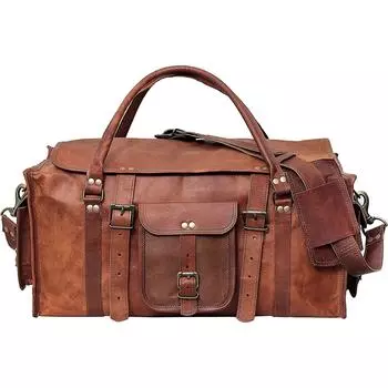 Мужская сумка в стиле ретро с клапаном для багажа Duffel Leather Duffel Bag 21 X 10 X 10 коричневый
