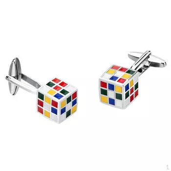Мужская свадьба — запонки Cube, модные, разноцветные