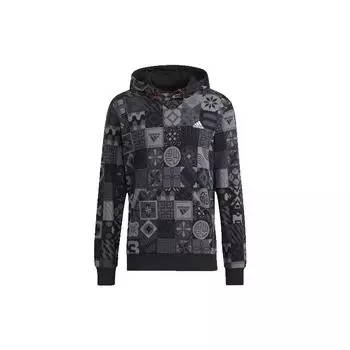 Мужская толстовка Adidas CNY AOP со сплошным принтом, черная HC0271 S