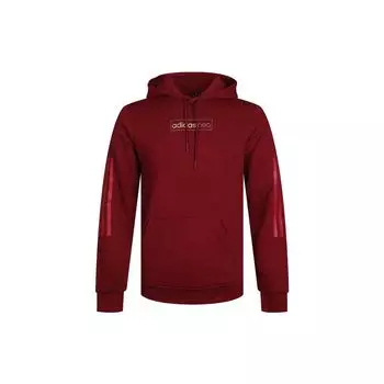 Мужская толстовка с капюшоном Adidas Neo с буквенным принтом, бордовый GK8772 M