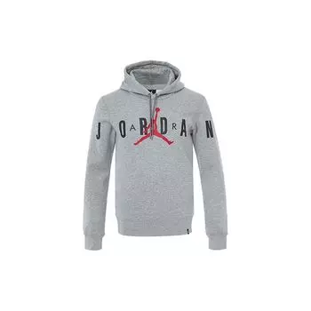 Мужская толстовка с капюшоном Jordan Knit Logo на флисовой подкладке Серая 834372-063 L