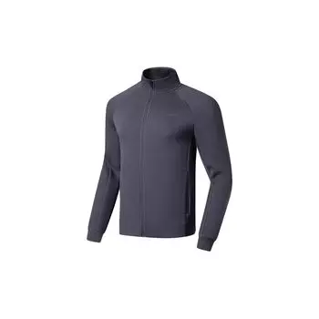 Мужская толстовка с капюшоном Li Ning Fitness Series Plain Logo Zip Long Sleeve Hoodie Earth-Gray AWDT115-7 XXL