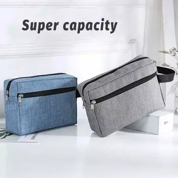 Мужская высококачественная косметичка Oxford Travel Toilet Bag Organizer Водонепроницаемая женская косметичка для мытья рук Косметичка серый