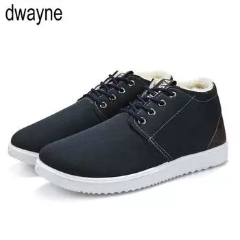 Мужские ботинки осень-зима Help Style Classic Plush Keep Warm Мужская повседневная обувь Мужские зимние ботинки размера Plus ghn78 39 чёрный