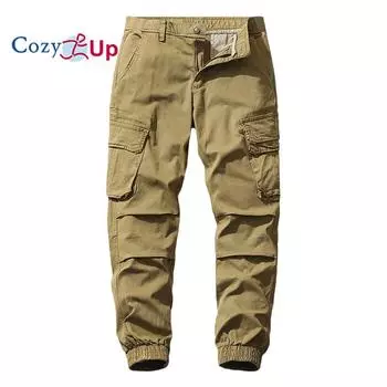 Мужские брюки-карго Cozy Up, военные брюки-карго для мужчин, легкие рабочие брюки для улицы с карманами 29 чёрный