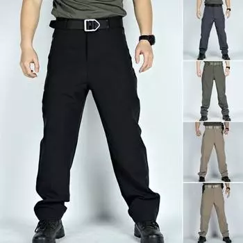 Мужские брюки-карго со средней посадкой на пуговицах на молнии, уличные повседневные брюки с карманами, широкие быстросохнущие спортивные длинные брюки M серый