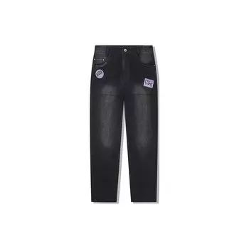 Мужские брюки Li Ning Label Straight Wash Denim, черные AJQT375-2 M