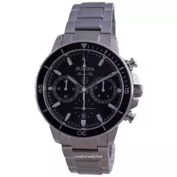 Мужские часы Bulova Marine Star Quartz Diver s 96B272 200M чёрный