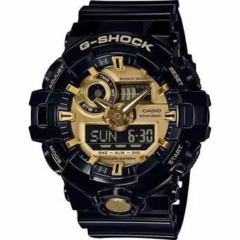 Мужские часы Casio G-Shock GA-710 49 мм Черное золото