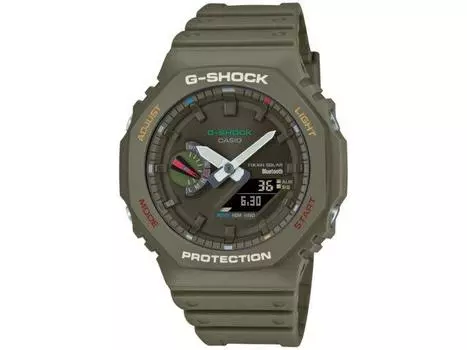 Мужские часы CASIO G-SHOCK GA-B2100FC-3AJF с разноцветными акцентами и солнечной батареей, Bluetooth, НОВЫЕ