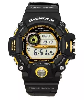 Мужские часы Casio G-Shock Master Of G-Land Rangeman с цифровым черным ремешком из смолы на солнечной батарее GW-9400Y-1 200M