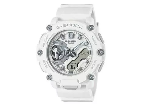 Мужские часы CASIO G-SHOCKK GMA-S2200M-7AJF, белый, мировое время, секундомер со светодиодной подсветкой