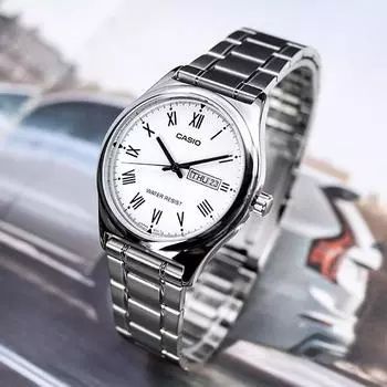 Мужские часы Casio с металлическим ремешком MTP-V006D-7B