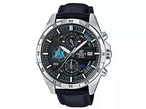 Мужские часы Casio Silver Black Edifice Chronograph EFR-556L-1A из нержавеющей стали