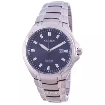 Мужские часы Citizen Eco-Drive Super Titanium BM7430-89L 100M синий