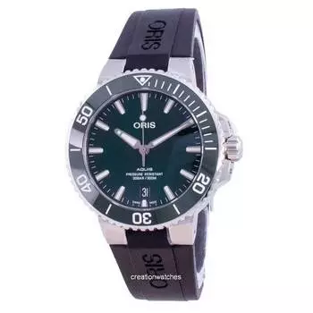 Мужские часы Oris Aquis Date Automatic Diver s 01-733-7732-4157-07-4-21-64FC 300M зелёный