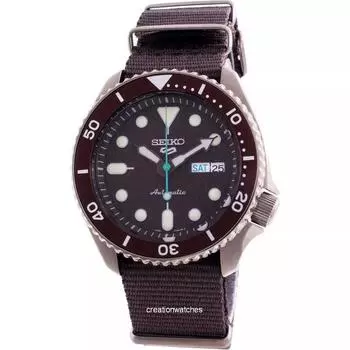 Мужские часы Seiko 5 Sports Sense Style Automatic SRPD85 SRPD85K1 SRPD85K 100M коричневый