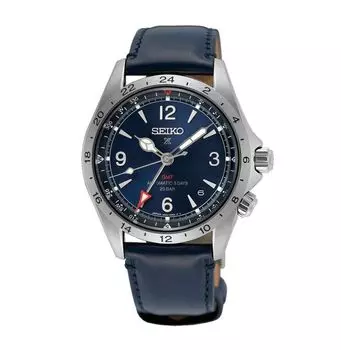 Мужские часы Seiko Prospex Alpinist SPB377J1 с автоматическим механизмом GMT 39,5 мм синий