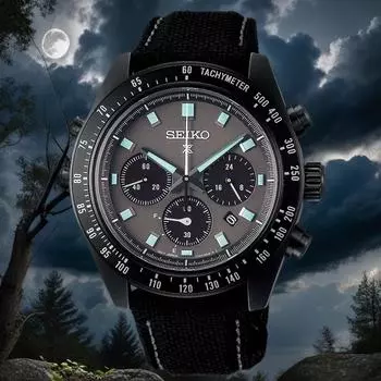 Мужские часы SEIKO Prospex SPEEDTIMER Solar Chronograph Black Series SSC923P1 / SBDL105 чёрный