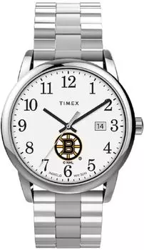 Мужские часы TIMEX EasyReader 38 мм с удлиненным ремешком, Boston Bruins, легко читаемые, 38 мм.