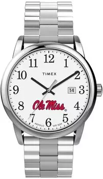 Мужские часы TIMEX EasyReader 38 мм с удлиненным ремешком, Mississippi Rebel. , Легко читаемый 38 мм.