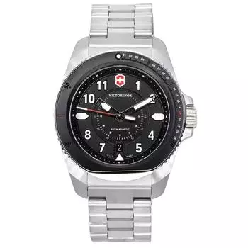 Мужские часы Victorinox Swiss Army Journey 1884 с антимагнитным черным циферблатом Quartz Divers 242009 200M чёрный